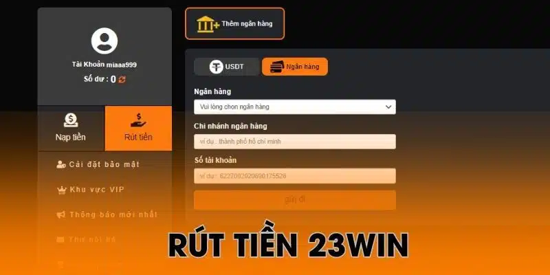 Rút tiền 23WIN